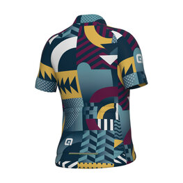 ALÉ Koszulka kolarska z krótkim rękawem - KID GAMES - fioletowy/turkusowy/żółty