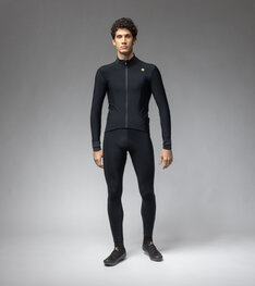 ALÉ Zimowa koszulka kolarska z długim rękawem - KLIMATIK K-IDRO - czarny