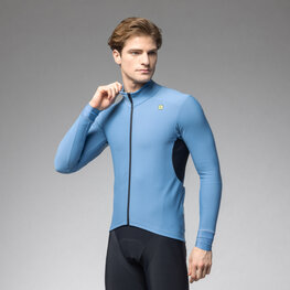 ALÉ Zimowa koszulka kolarska z długim rękawem - KLIMATIK K-IDRO - jasnoniebieski