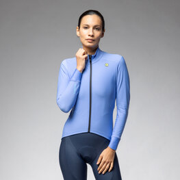 ALÉ Zimowa koszulka kolarska z długim rękawem - KLIMATIK K-IDRO - jasnoniebieski