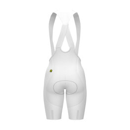 ALÉ Krótkie spodnie kolarskie z szelkami - VOLTAGE R-EV1 - biały