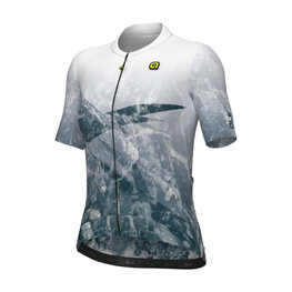 ALÉ Koszulka kolarska z krótkim rękawem - QUARTZ PR-E - biały/zielony