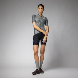 ALÉ Koszulka kolarska z krótkim rękawem - KRAKATOA OFF ROAD - GRAVEL - szary