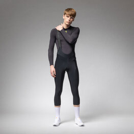 ALÉ Długie spodnie kolarskie z szelkami - PRAGMA WINTER 2.0 - czarny
