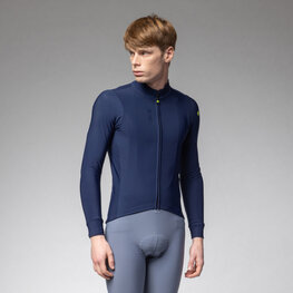 ALÉ Zimowa koszulka kolarska z długim rękawem - PRAGMA FONDO 3.0 - niebieski