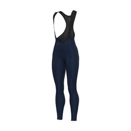 ALÉ Długie spodnie kolarskie z szelkami - PRAGMA WINTER - niebieski