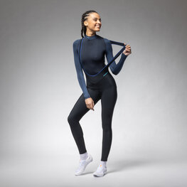 ALÉ Długie spodnie kolarskie z szelkami - KLIMATIK K-ATMO 3.0 - czarny