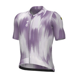 ALÉ Koszulka kolarska z krótkim rękawem - PR-E ARGON - biały/fioletowy