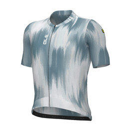 ALÉ Koszulka kolarska z krótkim rękawem - PR-E ARGON - biały/niebieski