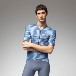 ALÉ Koszulka kolarska z krótkim rękawem - TECHNO PR-E - niebieski