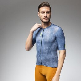 ALÉ Koszulka kolarska z krótkim rękawem - PRAGMA DEEP - niebieski