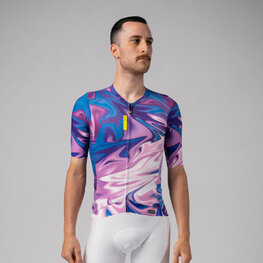 ALÉ Koszulka kolarska z krótkim rękawem - SMOOTHIE - niebieski/fioletowy