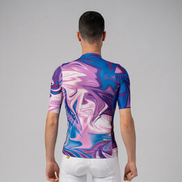 ALÉ Koszulka kolarska z krótkim rękawem - SMOOTHIE - niebieski/fioletowy