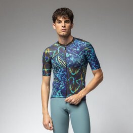 ALÉ Koszulka kolarska z krótkim rękawem - PRAGMA CARAIBI - czarny/kolorowy