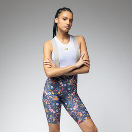 ALÉ Krótkie spodnie kolarskie z szelkami - PR-E MASTER GRAPHIC - niebieski/kolorowy