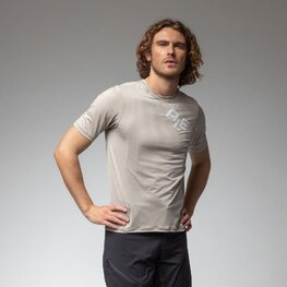 ALÉ Koszulka kolarska z krótkim rękawem - OFF ROAD RUGGED 2.0 - beżowy