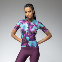 ALÉ Koszulka kolarska z krótkim rękawem - JARDIN 2.0 PR-E - fioletowy/niebieski