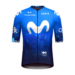 GOBIK Koszulka kolarska z krótkim rękawem - INFINITY MOVISTAR TEAM 2024 - niebieski/biały