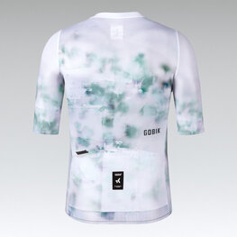 GOBIK Koszulka kolarska z krótkim rękawem - ATTITUDE 2.0 - biały/zielony