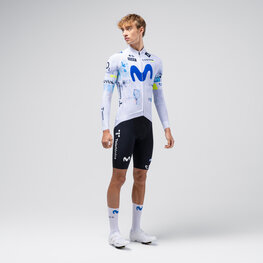 GOBIK Letnia koszulka kolarska z długim rękawem - HYDER MOVISTAR TEAM 26 - biały