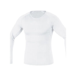 GORE Kolarska koszulka z długim rękawem - BASE LAYER - biały