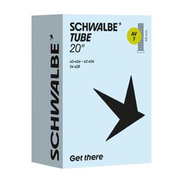 SCHWALBE dętka - AV7 (40/62-406) 20x1.60–2.45 AV 40mm - czarny