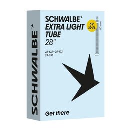 SCHWALBE dętka - SV15-EL (23/28-622/630) 28x0.90–1.10 SV 80mm - czarny