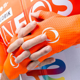 GOBIK Kolarskie rękawiczki z krótkimi palcami - VIPER INEOS GRENADIERS 26 - pomarańczowy