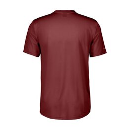 SCOTT Koszulka kolarska z krótkim rękawem - TRAIL FLOW ZIP W - czerwony