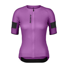 SCOTT Koszulka kolarska z krótkim rękawem - ENDURANCE PRO W - fioletowy/czarny