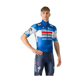 CASTELLI Kamizelka kolarska - SOUDAL QUICK-STEP 2024 PRO LIGHT WIND - niebieski/biały/czerwony