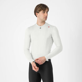 CASTELLI Letnia koszulka kolarska z długim rękawem - ESPRESSO - biały