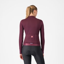 CASTELLI Zimowa koszulka kolarska z długim rękawem - ESPRESSO THERMAL W LS - czerwony