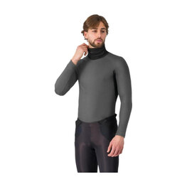 CASTELLI Kolarska koszulka z długim rękawem - FLANDERS 2 HIGH NECK - szary