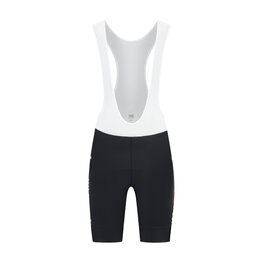 RAPIDGEAR Krótkie spodnie kolarskie z szelkami - REPLICA VISMA 2026 - czarny/biały