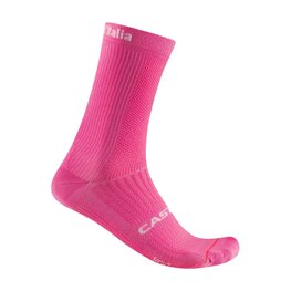 CASTELLI Kolarskie klasyczne skarpetki - GIRO LOGO 18 - różowy