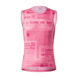 CASTELLI Kolarski bezrękawnik - GAZZETTA DELLO SPORT - różowy