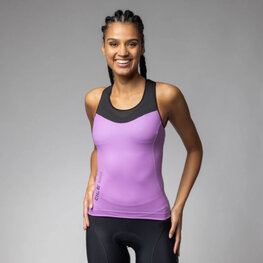 ALÉ Koszulka kolarska bez rękawów - COLOR BLOCK PRAGMA - różowy/czarny