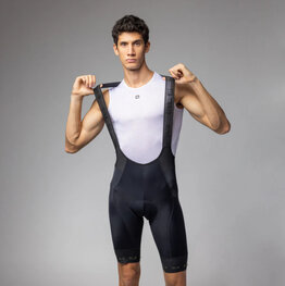 ALÉ Krótkie spodnie kolarskie z szelkami - STRADA 2.0 PR-E - czarny