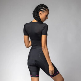 ALÉ Krótkie spodnie kolarskie bez szelek - STRADA 2.0 PR-E - czarny/różowy