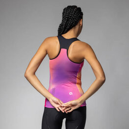 ALÉ Koszulka kolarska bez rękawów - AURORA PRAGMA - różowy/fioletowy