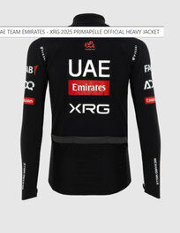 PISSEI Kolarska ocieplana kurtka - UAE TEAM EMIRATES - XRG 2025 GIACCA PRIMAPELLE OFFICIAL - czarny