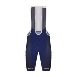 SANTINI Krótkie spodnie kolarskie z szelkami - TREK FACTORY RACING 2025 - niebieski