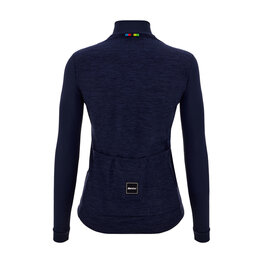 SANTINI Zimowa koszulka kolarska z długim rękawem - UCI OFFICIAL W - niebieski