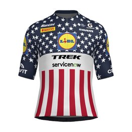 SANTINI Koszulka kolarska z krótkim rękawem - LIDL TREK - JERSEY US