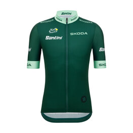 SANTINI Koszulka kolarska z krótkim rękawem - TOUR DE FRANCE - GREEN JERSEY - zielony