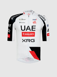 PISSEI Koszulka kolarska z krótkim rękawem - UAE TEAM EMIRATES - XRG 2026 REPLICA - biały/czarny/czerwony