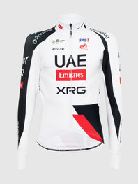 PISSEI Letnia koszulka kolarska z długim rękawem - UAE TEAM EMIRATES - XRG 2026 REPLICA - biały/czerwony/czarny