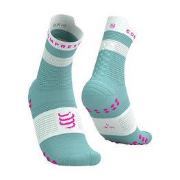 COMPRESSPORT Kolarskie klasyczne skarpetki - PRO RACING SOCKS V4.0 RUN - turkusowy