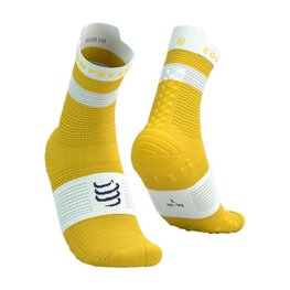COMPRESSPORT Kolarskie klasyczne skarpetki - PRO RACING SOCKS V4.0 RUN - żółty